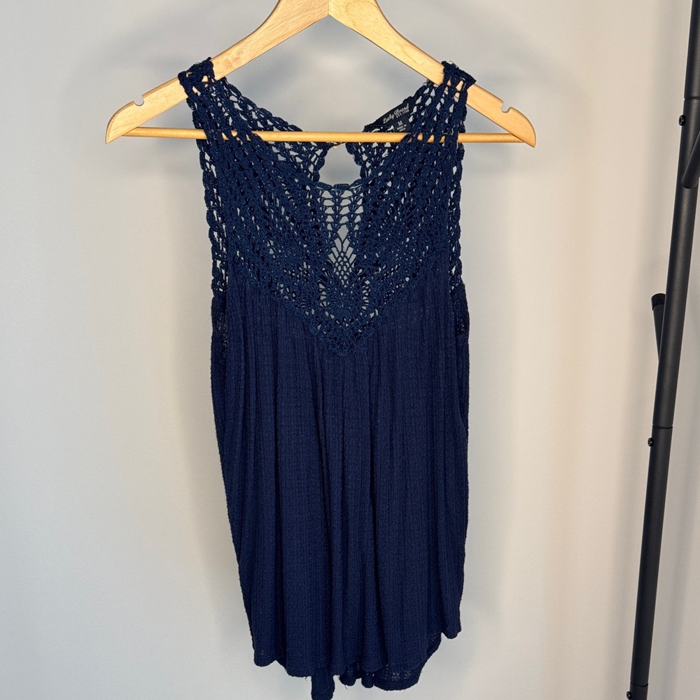 Luck Brand Nave Crochet Tank Top
